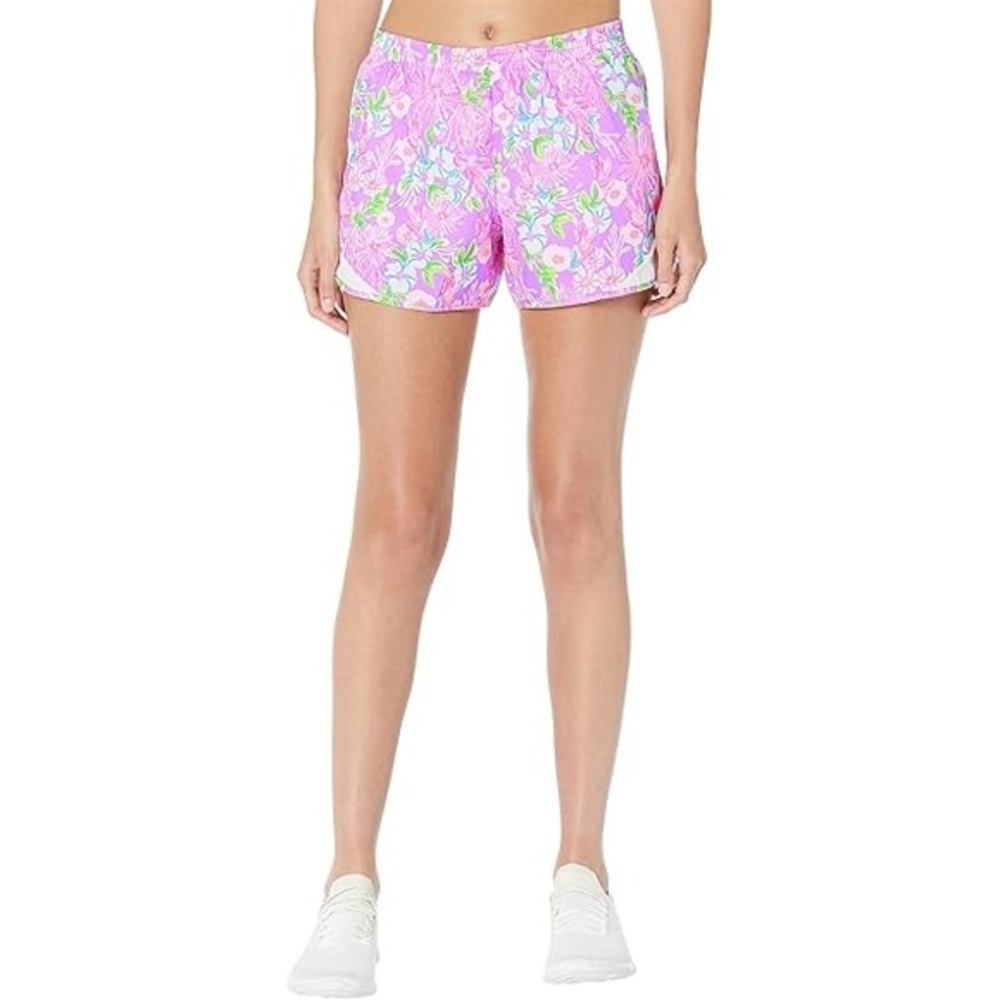 Lilly Pulitzer SMALL Amethyst Moms The Word OCEAN TRAIL SHORTS Luxletic‎ 4"